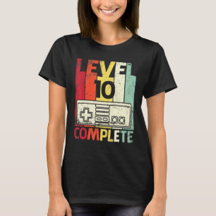 T-shirt Mari Femme Gamer Mariage Anniversaire Niveau 10 An