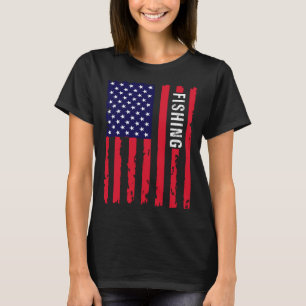 T-shirt Mari Femme patriotique pêche nous drapeau usa vint