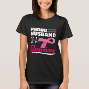 T-shirt Mari Fier D'une Survivante Femme Cancer Du Sein