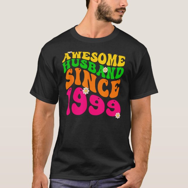 T-shirt Mari génial depuis 1999 Mariage Anniversaire Gro (Devant)