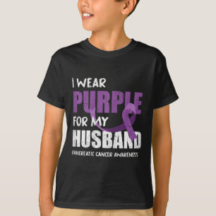 T-shirt Mari guerrier Ribbon pourpre Cancer pancréatique A