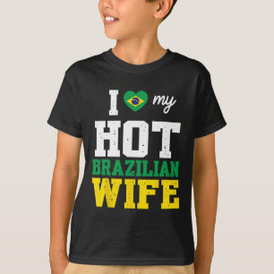 T-shirt Mari Je T'Aime Ma Chère Épouse Brésilienne Jour De