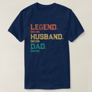 T-shirt Mari légendaire Papa Papi Héritage Texte personnal