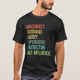 T-shirt Mari Machiniste Daddy Superhero Protecteur DAD