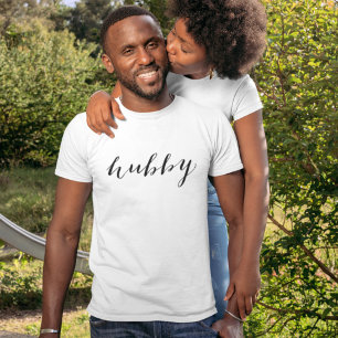 T-shirt Mari moderne noir écriture blanche pour hommes
