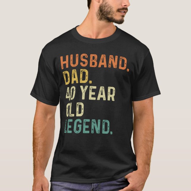 T-shirt Mari papa 40 ans légende 40e anniversaire cadeau (Devant)