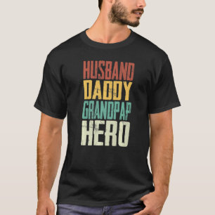 T-shirt Mari papa grand-papa héros héros fière grand-père 