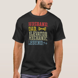T-shirt Mari Papa Mécanicien d'ascenseur