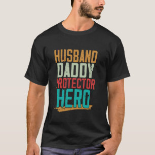 T-shirt Mari Papa Protecteur Héros - Fier de Papa Papa a
