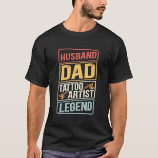 T-shirt Mari Papa Tatouage Légende Fête Des Pères