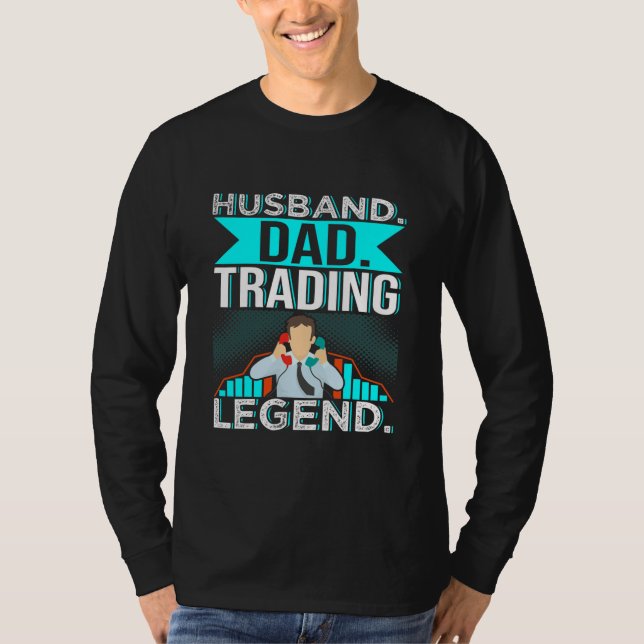 T-shirt Mari Papa Trading Légende Stock Forex Crypto (Devant)