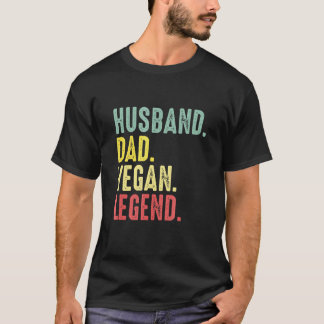 T-shirt Mari Papa Vegan Légende Meilleur Père Papa Mariage