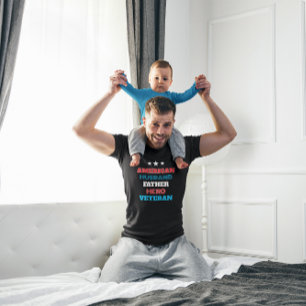 T-shirt Mari Patriote Père Héros Vétéran Américain
