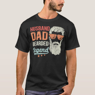 T-shirt Mari père barbu légende rétro Père s Jour Ours
