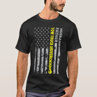 T-shirt Mari Père Conducteur de camion Drapeau américain P