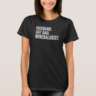 T-shirt Mari Père de chat Minéralogiste Géologue