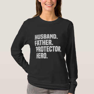 T-shirt Mari Père Protecteur Héros Drôle Fête des pères