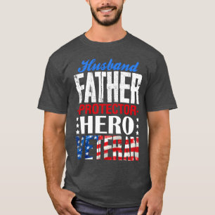 T-shirt Mari Père Protecteur Héros Vétéran Père Jour des P