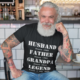 T-shirt Mari personnalisé|Père|Grand-père|Fête des pères d
