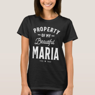 T-shirt Maria Nom personnalisé Anniversaire Cadeau