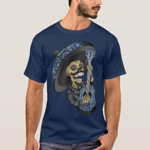 T-shirt Mariachi Skeleton Jouer de la guitare Jour des mor