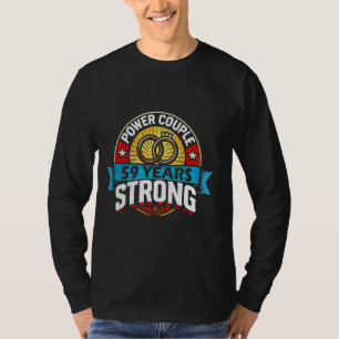 T-shirt Mariage Anniversaire 59 ans Couple de puissance co
