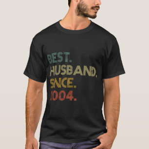 T-shirt Mariage Anniversaire Meilleur Mari Depuis 2004