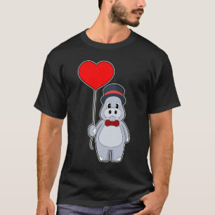 T-shirt Mariage Ballon Toilettage Hippopotame