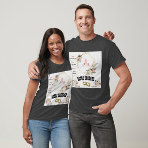 T-shirt Mariage Charbon Couleur Heather Couple Texte Image