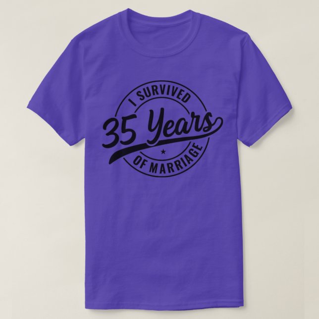 T-shirt Mariage de 35 ans drôle 35ème anniversaire de Mari (Design devant)