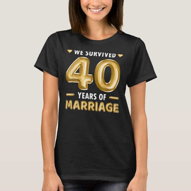 T-shirt Mariage de 40 ans 40e anniversaire de Mariage Funn (Devant)