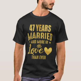 T-shirt Mariage de 47 ans, couple du 47e anniversaire de l