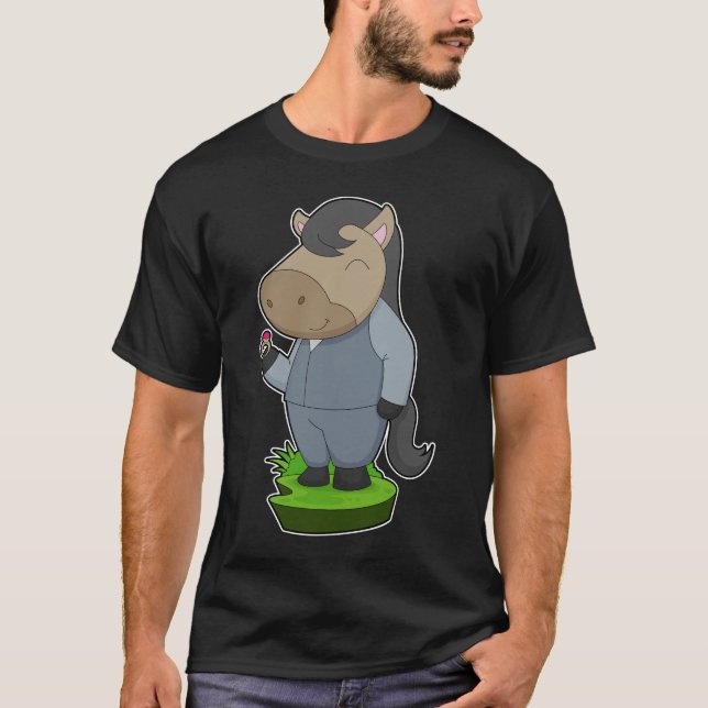 T-shirt Mariage de bague Mariage Horse Groom (Devant)