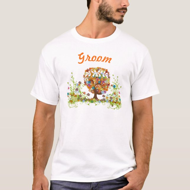 T-shirt Mariage de chambre de la branche latérale de la fo (Devant)