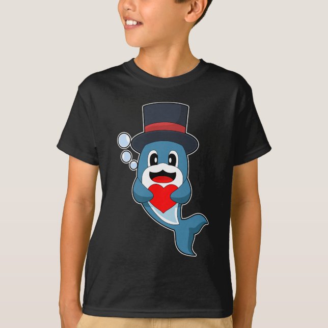 T-shirt Mariage de coeur Dolphin Groom (Devant)