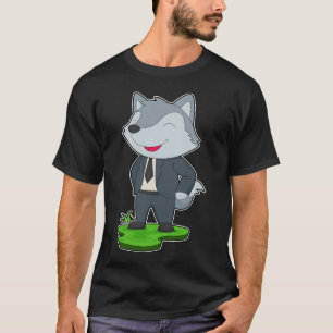 T-shirt Mariage de Cravate Wolf Groom