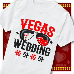 T-shirt Mariage de destination Vegas Mariée Marié Lune de