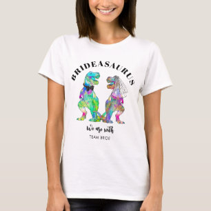 T-shirt Mariage de dinosaures T Rex Brideasaurus