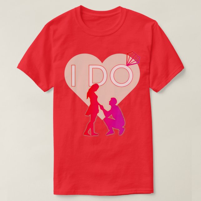 T-shirt Mariage de la mariée enterrement de vie de garçon  (Design devant)