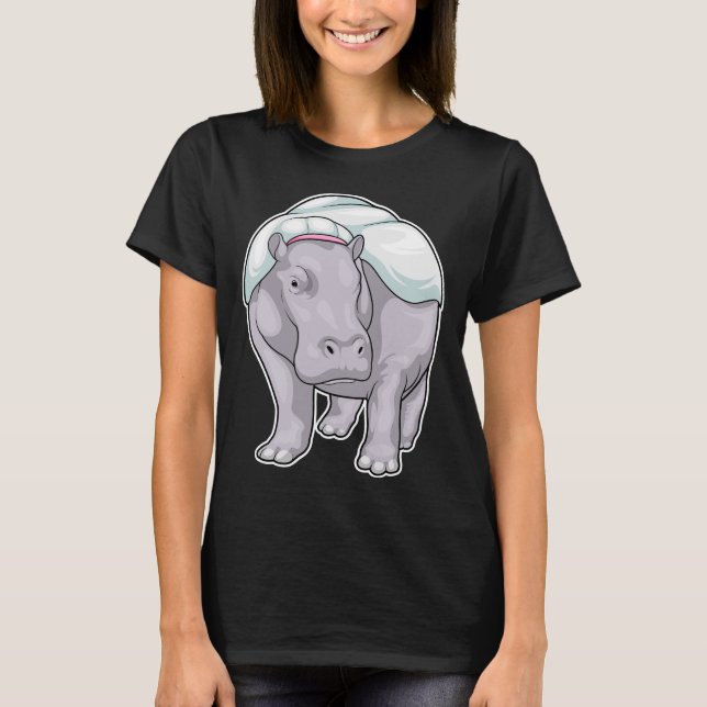 T-shirt Mariage de la mariée hippopotame (Devant)