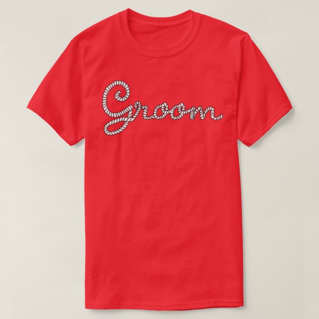 T-shirt Mariage de la plage de Groom (Design devant)