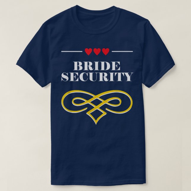 T-shirt Mariage de la sécurité de la mariée Entourage peti (Design devant)