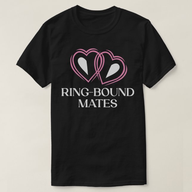 T-shirt Mariage de l'anneau Mates dit Mariée et de la sall (Design devant)