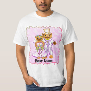 T-shirt mariage de mariée de chat et de chambre