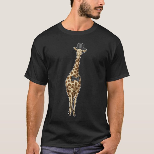 T-shirt Mariage de ruban Giraffe Groom (Devant)
