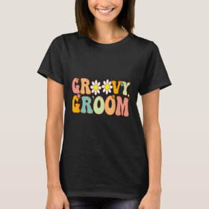 T-shirt Mariage Demoiselle d'Honneur Rétro Groovy Fête de 