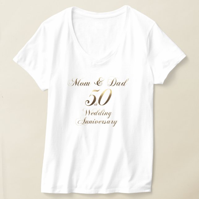 T-shirt Mariage d'or des parents du 50e anniversai (Poser)
