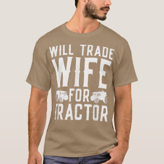 T-shirt Mariage Farmer Épouse De Commerce Pour Tracteurs F