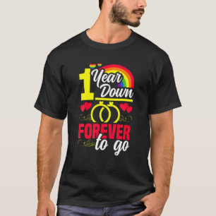 T-shirt Mariage Gay Anniversaire 1 An Plus Bas Pour Aller