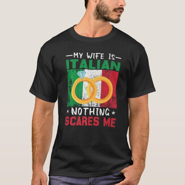 T-shirt Mariage italien Italie Racines patrimoine Marié (Devant)